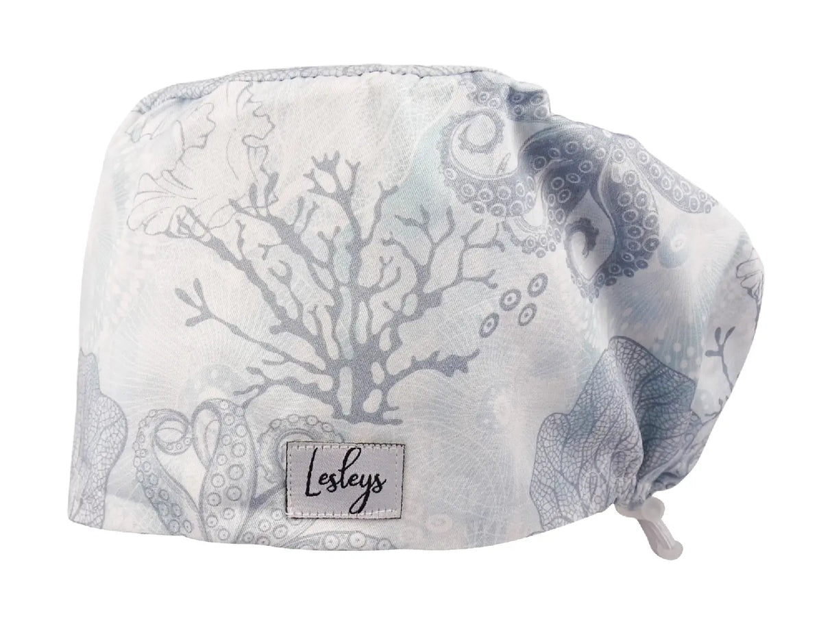 Oktopus - Stoff OP-Haube für langes Haar