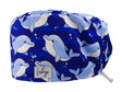 Delfine - Stoff OP-Haube für langes Haar