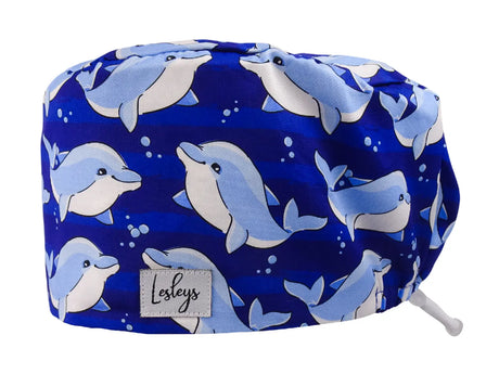 Delfine - Stoff OP-Haube für langes Haar