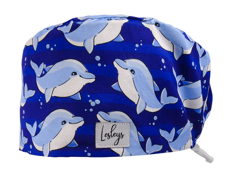 Delfine - Stoff OP-Haube für langes Haar