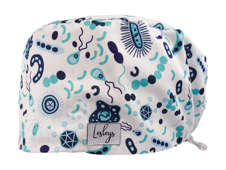 Mikroben - Stoff OP-Haube für langes Haar