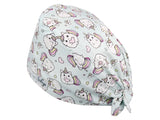 Stoff OP Haube aus Baumwolle Kittycorn. Bunte OP Muetze fuer Damen und Herren