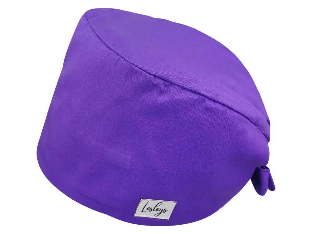 Bandana Stoff OP-Haube Amethystlila für kurze Haare aus Baumwolle - Lesleys