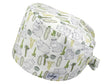 Stoff OP Haube aus Baumwolle Hippos. Bunte OP Muetze fuer Damen und Herren