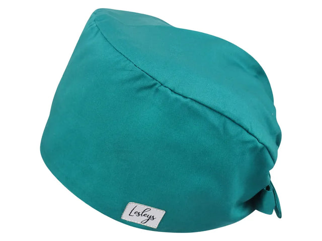 Bandana Stoff OP-Haube Jadegrün für kurze Haare aus Baumwolle - Lesleys