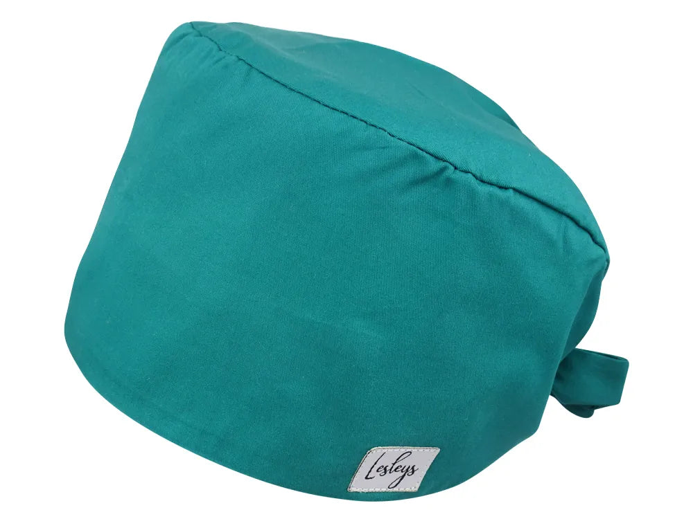 Bandana Stoff OP-Haube Jadegrün für kurze Haare aus Baumwolle - Lesleys