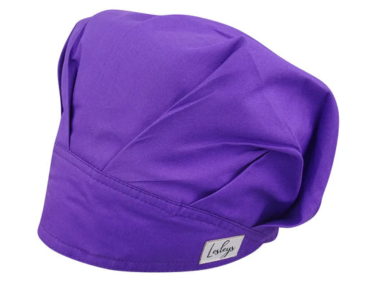 Barett Stoff OP-Haube Amethystlila für lange Haare aus Baumwolle - Lesleys