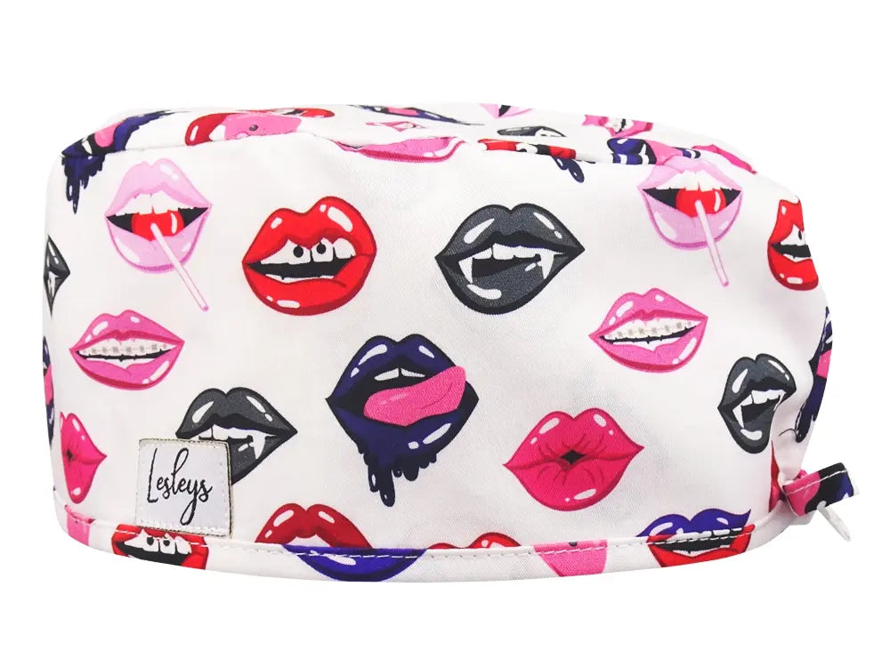 Slim OP-Haube Lips - Stoffhaube für kurzes Haar
