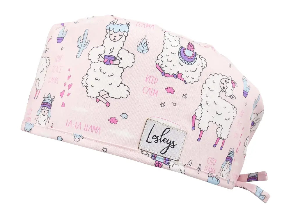 Slim OP-Haube La La Lama - Stoffhaube für kurzes Haar