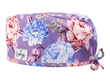 Slim OP-Haube Glücksblumen - Stoffhaube für kurzes Haar