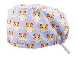 Komfort OP Haube Hamster - OP-Haube aus Stoff für lange Haare