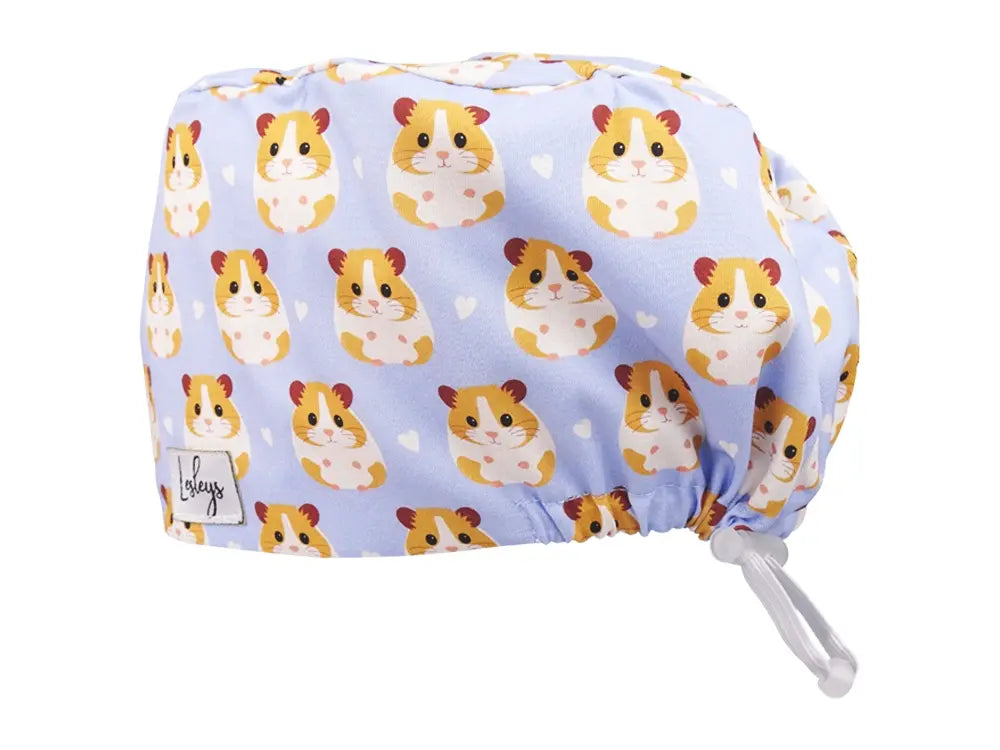Komfort OP Haube Hamster - OP-Haube aus Stoff für lange Haare