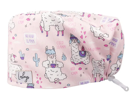 Komfort OP Haube La La Lama - OP-Haube aus Stoff für lange Haare