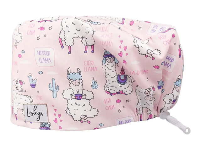 Komfort OP Haube La La Lama - OP-Haube aus Stoff für lange Haare