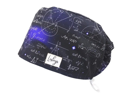 Komfort OP Haube Weltraumwissenschaft - OP-Haube aus Stoff für lange Haare