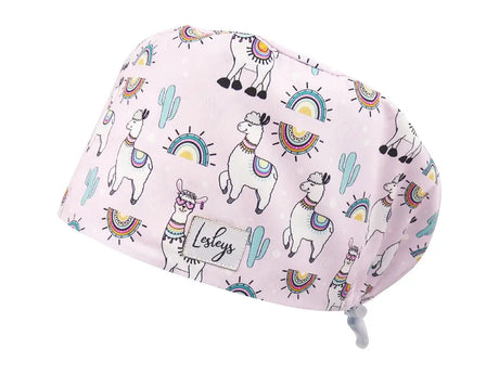 Komfort OP Haube Lama Love - OP-Haube aus Stoff für lange Haare