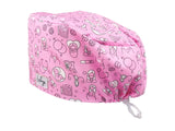 Komfort OP Haube Geburtshilfe Rosa - OP-Haube aus Stoff für lange Haare