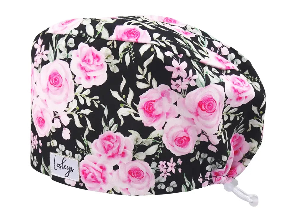 Komfort OP Haube Edelrose - OP-Haube aus Stoff für lange Haare