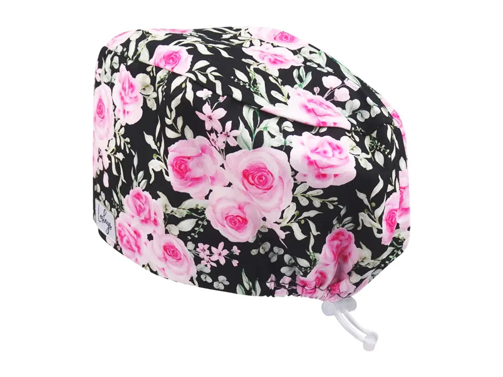 Komfort OP Haube Edelrose - OP-Haube aus Stoff für lange Haare