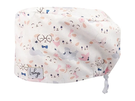 Komfort OP Haube Happy Sheeps - OP-Haube aus Stoff für lange Haare