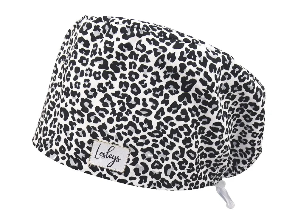 Komfort OP Haube Schneeleo - OP-Haube aus Stoff für lange Haare