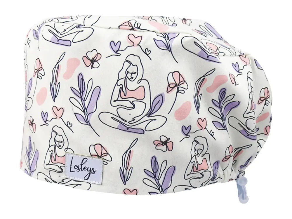 Komfort OP Haube Babybauch - OP-Haube aus Stoff für lange Haare