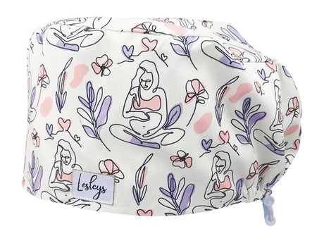 Komfort OP Haube Babybauch - OP-Haube aus Stoff für lange Haare