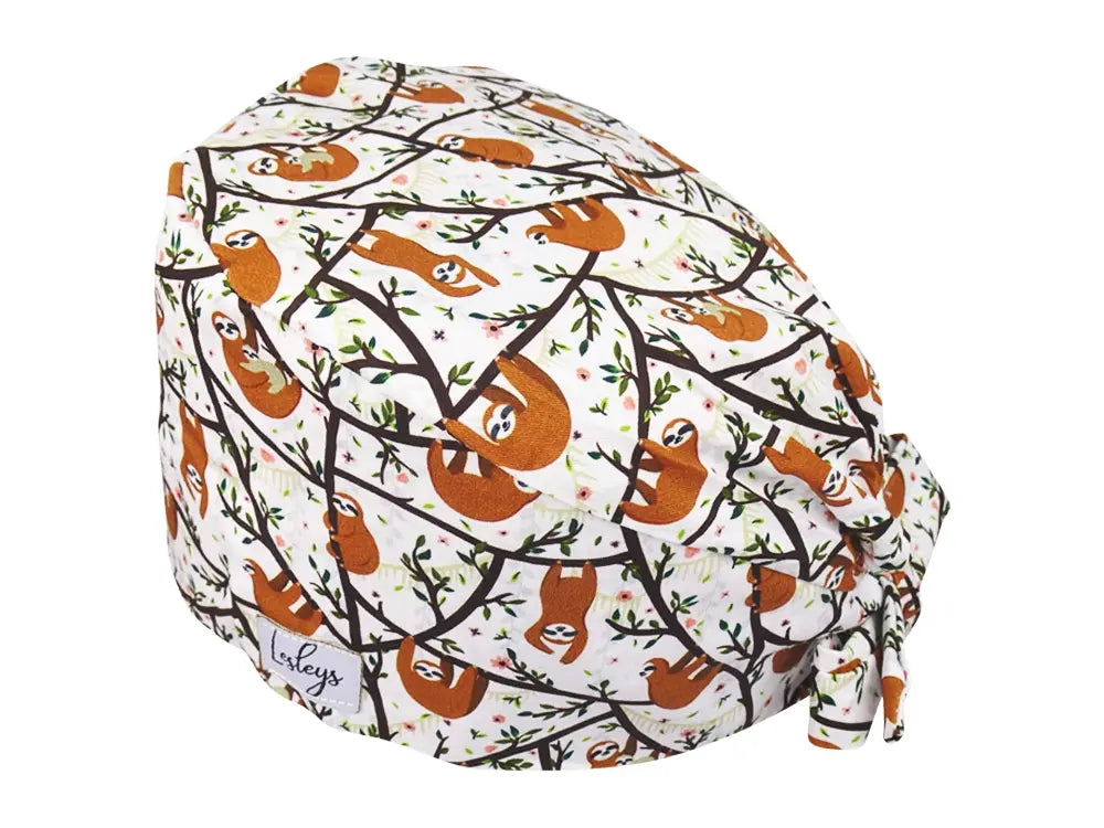 Bandana OP-Haube Faultiere - Bunte OP-Mütze für die Zahnarztpraxis