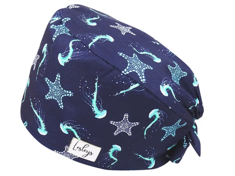 Bandana OP-Haube Tiefsee - Bunte OP-Mütze für die Zahnarztpraxis