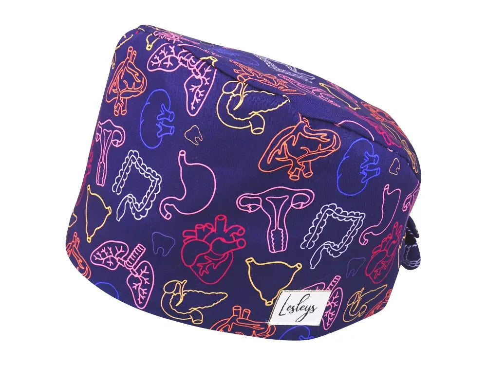 Bandana OP-Haube Organe - Bunte OP-Mütze für die Zahnarztpraxis