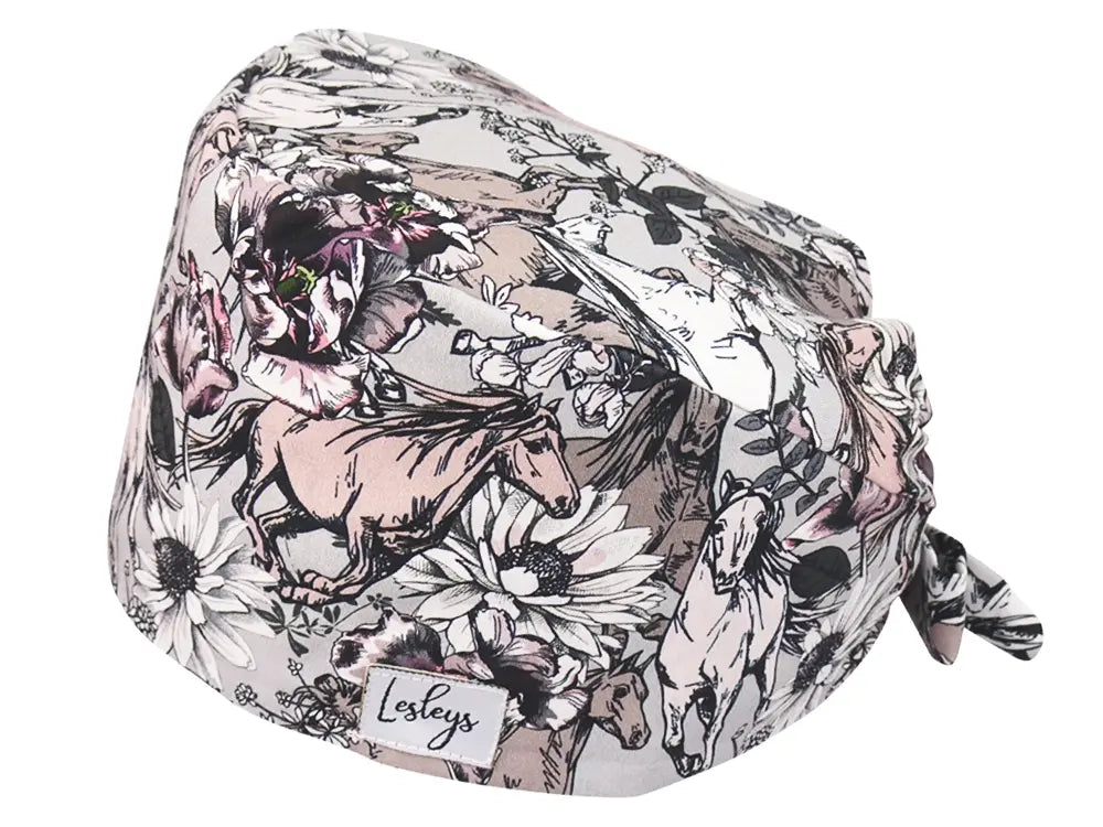 Bandana OP-Haube Steppenpferde - Bunte OP-Mütze für die Zahnarztpraxis