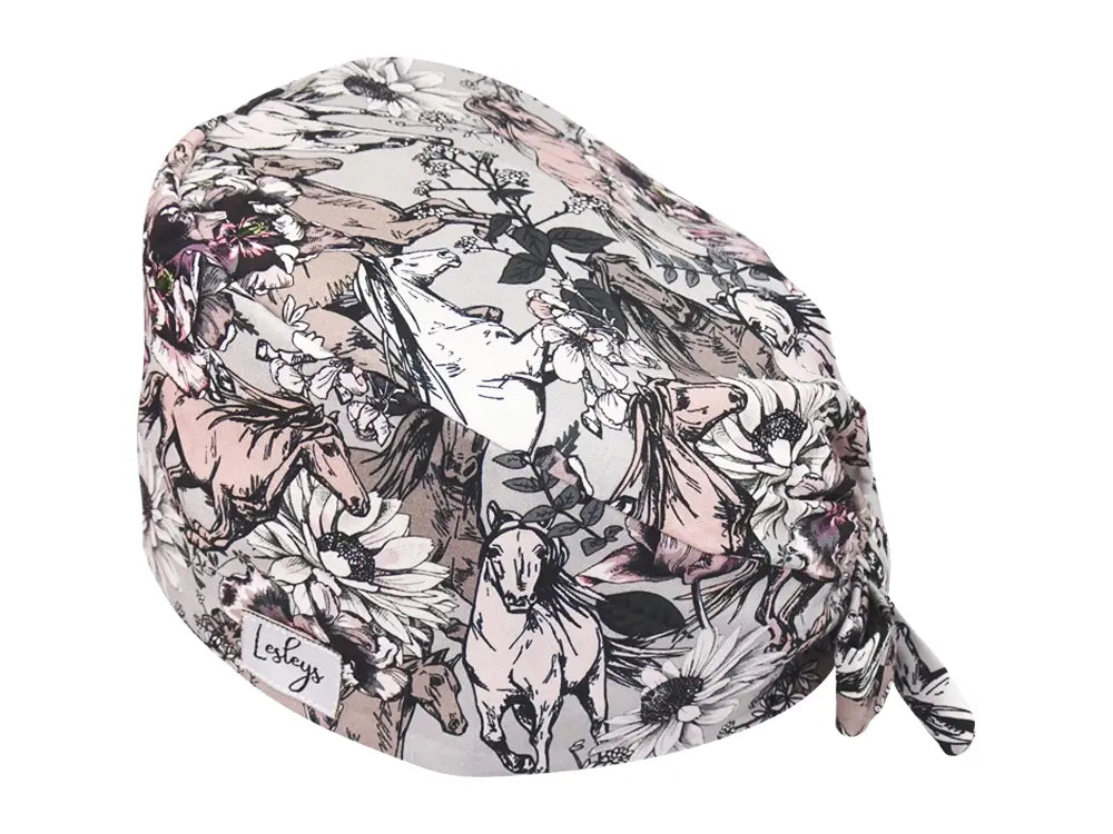 Bandana OP-Haube Steppenpferde - Bunte OP-Mütze für die Zahnarztpraxis