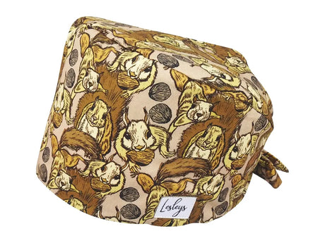 Bandana OP-Haube Eichhörnchen - Bunte OP-Mütze für die Zahnarztpraxis