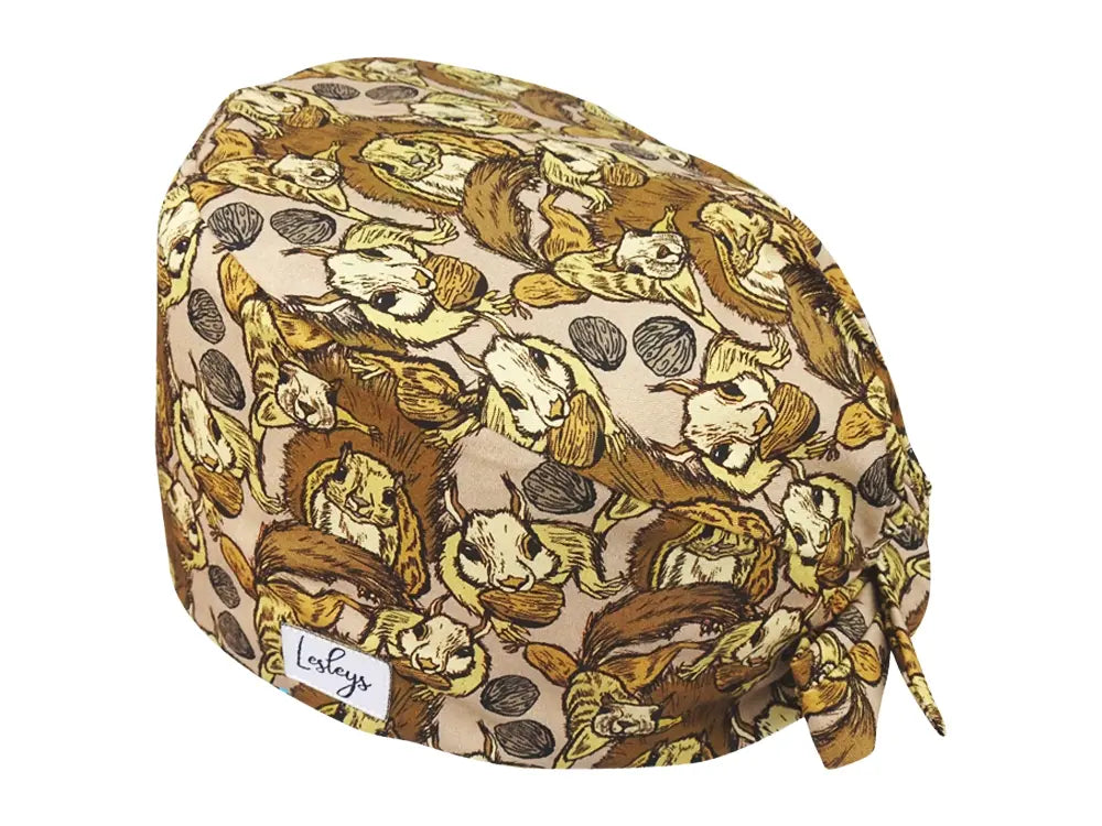 Bandana OP-Haube Eichhörnchen - Bunte OP-Mütze für die Zahnarztpraxis