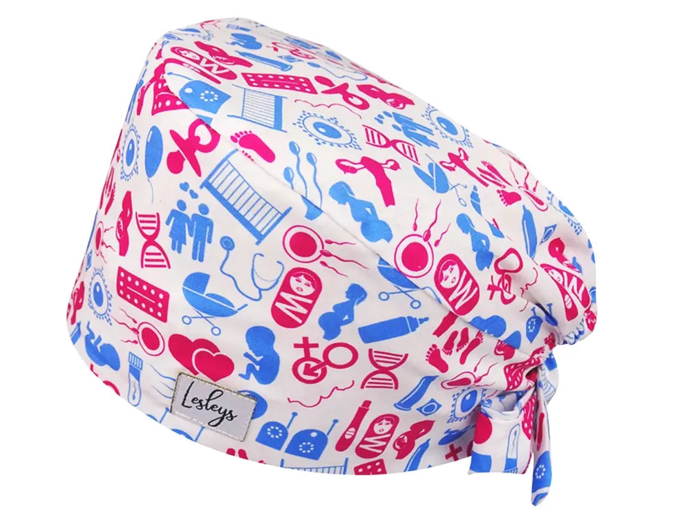 Bandana OP-Haube Fekundation - Bunte OP-Mütze für die Zahnarztpraxis