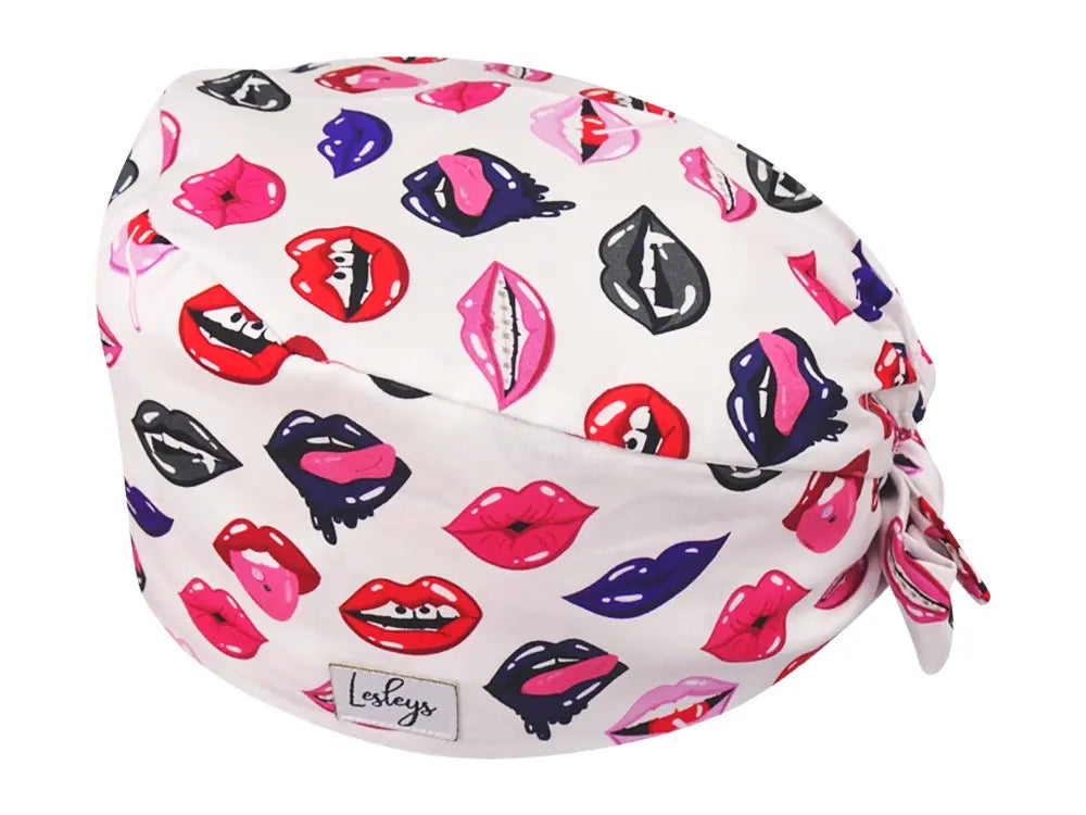 Bandana OP-Haube Lips - Bunte OP-Mütze für die Zahnarztpraxis