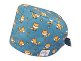 Bandana OP-Haube Cute Fox - Bunte OP-Mütze für die Zahnarztpraxis