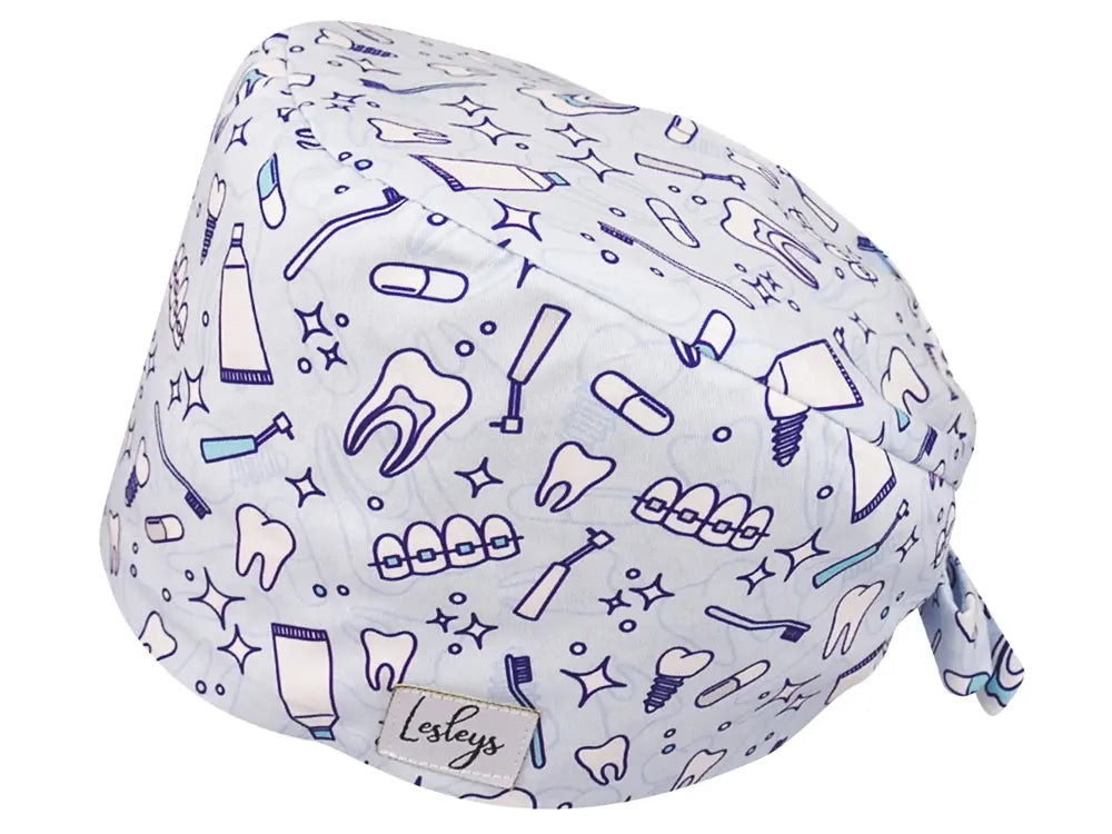 Bandana OP-Haube Zahngesundheit - Bunte OP-Mütze für die Zahnarztpraxis