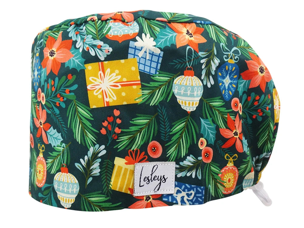 Komfort OP-Haube Adventskranz - OP-Haube lange Haare