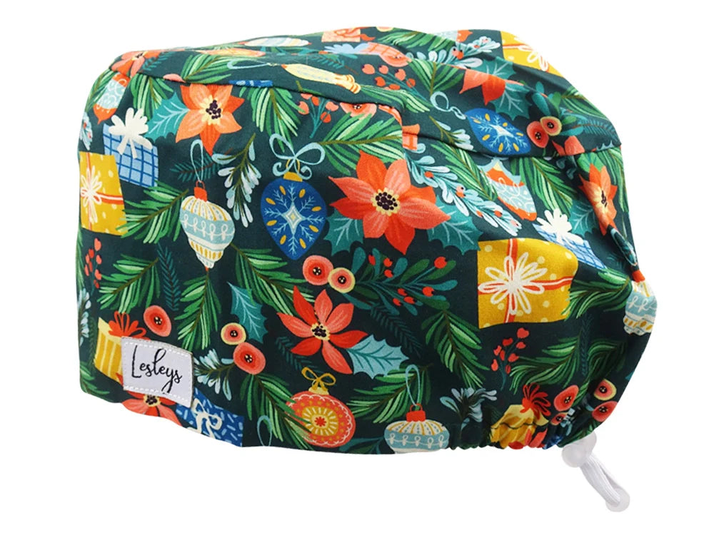 Komfort OP-Haube Adventskranz - OP-Haube lange Haare
