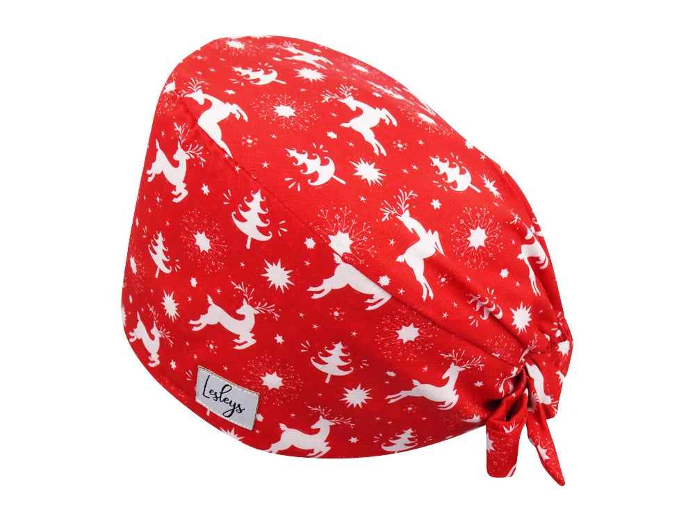 Bandana OP-Haube Rentiere - OP-Haube aus Baumwolle