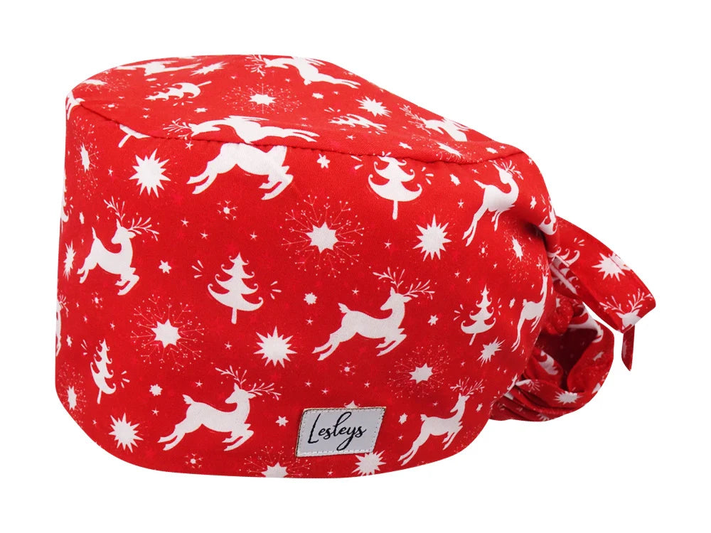 Ponytail OP-Haube Rentiere - OP-Haube lange Haare