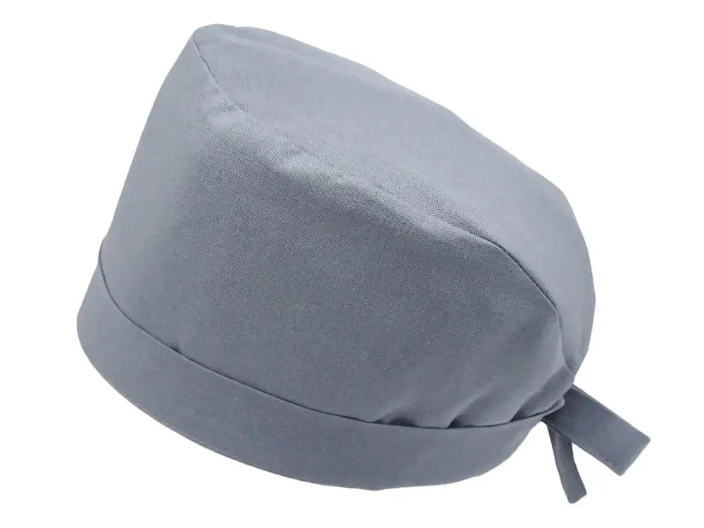 Lesleys OP-Haube für lange Haare Kalzitgrau - Stoff OP-Haube aus 100% Baumwolle