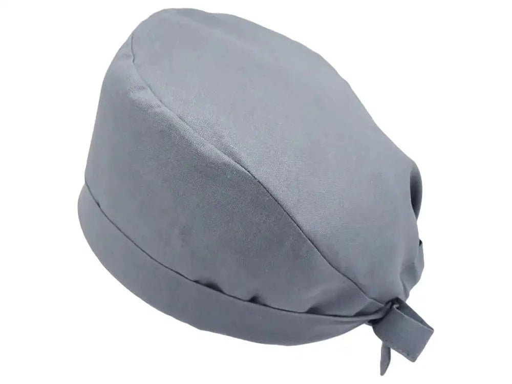 Lesleys OP-Haube für lange Haare Kalzitgrau - Stoff OP-Haube aus 100% Baumwolle