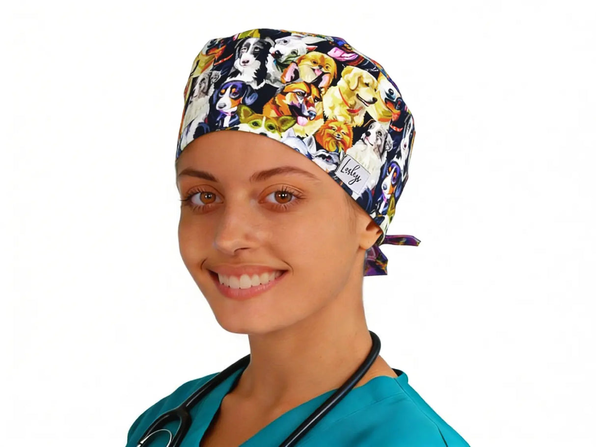 OP Haube Aquarell Hunde - Bandana