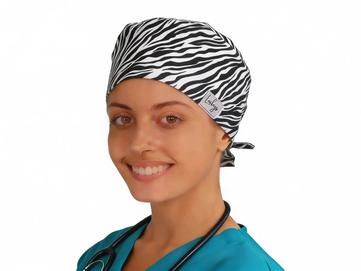 OP Haube Zebramuster - Bandana