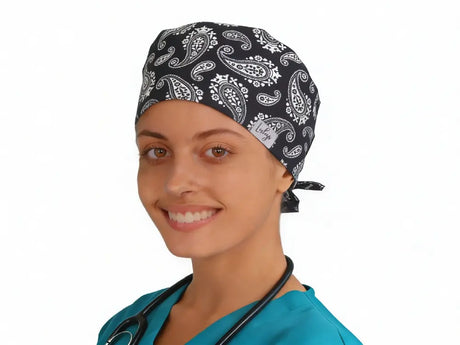 OP Haube Schwarzes Paisley - Bandana