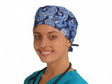 OP Haube Blaues Paisley - Bandana