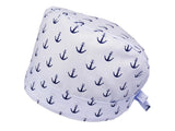 Stoff OP-Haube Anpassbar Blau Anker aus Baumwolle