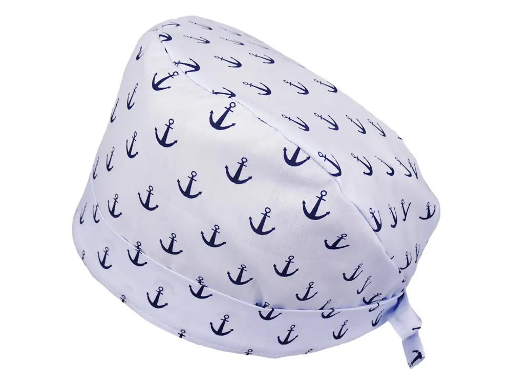 Stoff OP-Haube Anpassbar Blau Anker aus Baumwolle